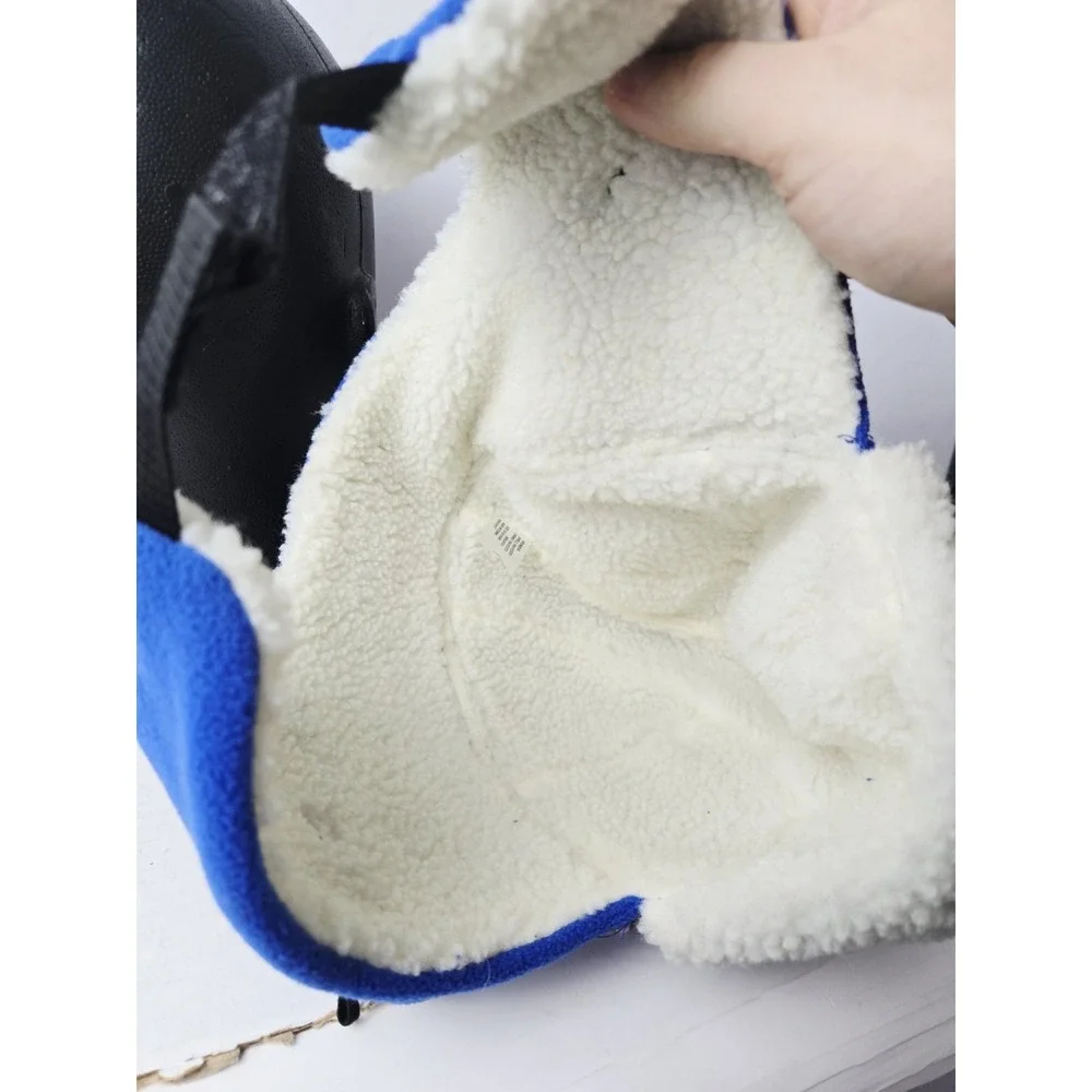 Winter Hat Kids Broner NWT fur trapper blue size 6-10 years fleece